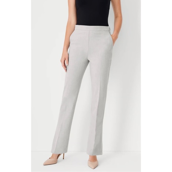 Ann Taylor Factory Signature Classic Tweed/Twill Gray Trousers Size 6 - Picture 1 of 12
